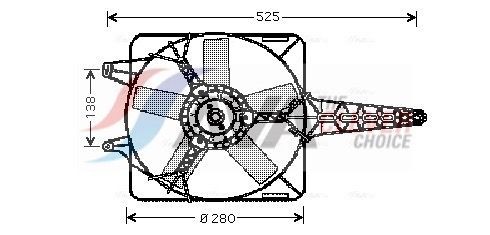 AVA COOLING SYSTEMS Kjølevifte FT7501 AVA COOLING SYSTEMS FT7501 Radiatorvifte Fiat Tipo 160 billige