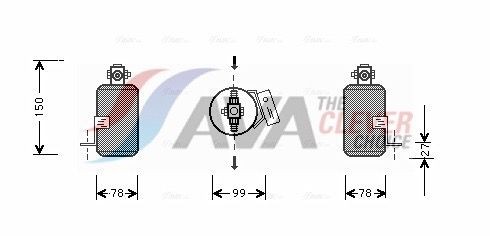 AVA COOLING SYSTEMS Tørker, klimaanlegg JED040 AVA COOLING SYSTEMS JED040 Tørkefilter Jeep Grand Cherokee wk2 pris