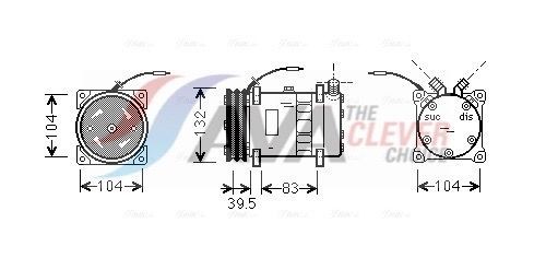 AVA COOLING SYSTEMS Fordamper aircondition JEV012 AVA COOLING SYSTEMS JEV012 Fordamper aircondition Jeep Wrangler YJ billig