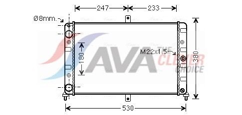 AVA COOLING SYSTEMS Køler, motorkøling KA2107 AVA COOLING SYSTEMS KA2107 Hyundai Sonata 5 NF Radiator pris