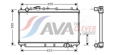 Radiateur du moteur AVA COOLING SYSTEMS KA2114 AVA COOLING SYSTEMS KA2114 Radiateur moteur Kia SHUMA 2014