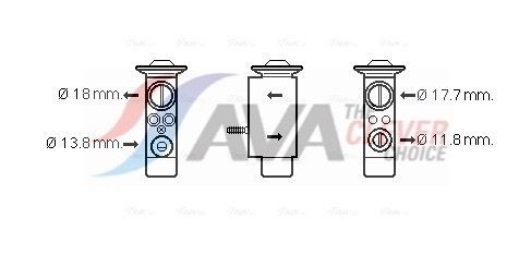 AVA COOLING SYSTEMS Fordamper aircondition LCV006 AVA COOLING SYSTEMS LCV006 Fordamper Daewoo ESPERO originale