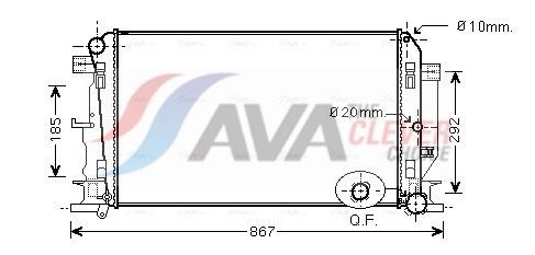 AVA COOLING SYSTEMS Radiaator, mootorijahutus MS2402 AVA COOLING SYSTEMS MS2402 Radiaator Sprinter 4-t (907, 910) hind