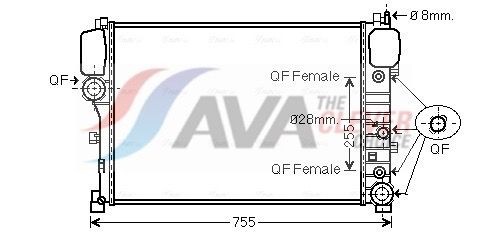 Kylare AVA COOLING SYSTEMS MS2447 AVA COOLING SYSTEMS MS2447: Vattenkylare Mercedes SL 2010