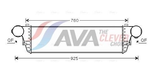 AVA COOLING SYSTEMS Chladič plniaceho vzduchu MS4380 Chladič plniaceho vzduchu Mercedes-Benz C209 MS4380 AVA COOLING SYSTEMS