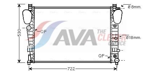 AVA COOLING SYSTEMS Radiateur MSA2309 MSA2309 AVA COOLING SYSTEMS Radiateur van de motor Mercedes-Benz C215 prijs