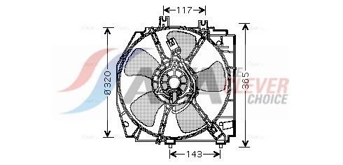 AVA COOLING SYSTEMS Βεντιλατέρ MZ7521 AVA COOLING SYSTEMS MZ7521 Βεντιλατέρ ψυγείου Mazda 323 F bj τιμες