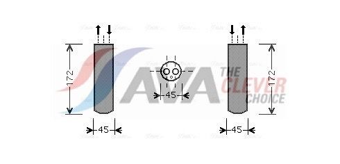 AVA COOLING SYSTEMS Sausinātājs, Kondicionieris MZD185 Sausinātājs kondicionieris AVA COOLING SYSTEMS MAZDA MZD185