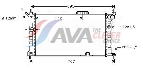 AVA COOLING SYSTEMS Engine radiator OL2091 AVA COOLING SYSTEMS OL2091 Engine radiator