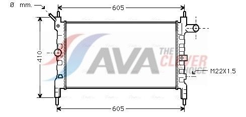 AVA COOLING SYSTEMS Engine radiator OLA2023 AVA COOLING SYSTEMS OLA2023 Engine radiator