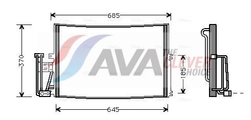 AVA COOLING SYSTEMS Condensatore climatizzatore OLA5241 AVA COOLING SYSTEMS OLA5241 Condensatore condizionatore Opel Vectra B SW prezzo