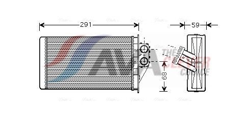 AVA COOLING SYSTEMS Varmeelement, kabinevarme PEA6228 Varmeelement AVA COOLING SYSTEMS Peugeot 307 PEA6228