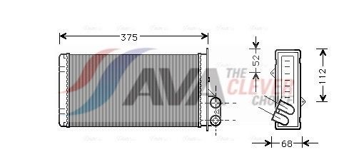AVA COOLING SYSTEMS Radiateur de chauffage RT6226 prix Radiateur de chauffage Renault ED/HD/UD RT6226 AVA COOLING SYSTEMS
