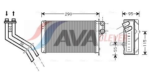 AVA COOLING SYSTEMS Radiateur de chauffage RT6227 AVA COOLING SYSTEMS RT6227 Radiateur de chauffage Renault Scenic 1 pas cher