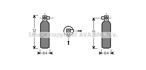 AVA COOLING SYSTEMS Tørker, klimaanlegg RTD370 Tørkefilter ac AVA COOLING SYSTEMS Renault LAGUNA RTD370