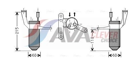 AVA COOLING SYSTEMS Αφυγραντήρας, σύστ. κλιματισμού RTD428 AVA COOLING SYSTEMS Afigrantiras RENAULT RTD428