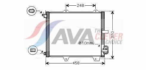 AVA COOLING SYSTEMS Condenseur, climatisation SZ5088 SZ5088 Condenseur de climatisation SUBARU OUTBACK AVA COOLING SYSTEMS