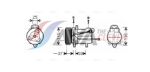 AVA COOLING SYSTEMS Klimakompressor SZAK092 AVA COOLING SYSTEMS SZAK092 Suzuki Baleno 1 AC kompressor pris