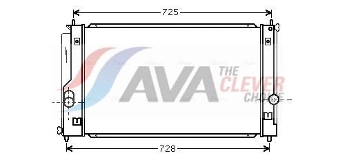Radiateur du moteur AVA COOLING SYSTEMS TO2334 AVA COOLING SYSTEMS TO2334 Radiateur de refroidissement moteur TOYOTA MR 2 2006