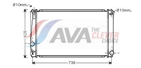 Chladič motora AVA COOLING SYSTEMS TO2419 AVA COOLING SYSTEMS TO2419: Chladič motora Toyota PREVIA 2003