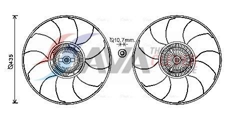 AVA COOLING SYSTEMS Koelventilator TO7521 AVA COOLING SYSTEMS TO7521 Koelvin Toyota Corolla E11 Compact prijs