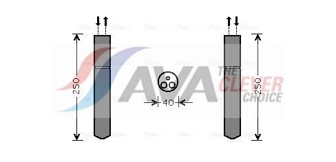AVA COOLING SYSTEMS Kuivain, ilmastointilaite TOD415 Jeep Grand Cherokee wk2 ilmastoinnin kuivain AVA COOLING SYSTEMS TOD415
