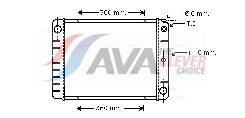 AVA COOLING SYSTEMS Radiaator, mootorijahutus VO2027 AVA COOLING SYSTEMS VO2027 Mootori radiaator Volvo 740 Kombi originaal hind