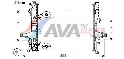 AVA COOLING SYSTEMS Chladič motora VO2133 Chladič vody AVA COOLING SYSTEMS 340-360 VO2133 lacné