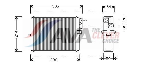 Radiateur de chauffage AVA COOLING SYSTEMS VOA6110 AVA COOLING SYSTEMS VOA6110: Radiateur de chauffage Volvo XC 90 2022