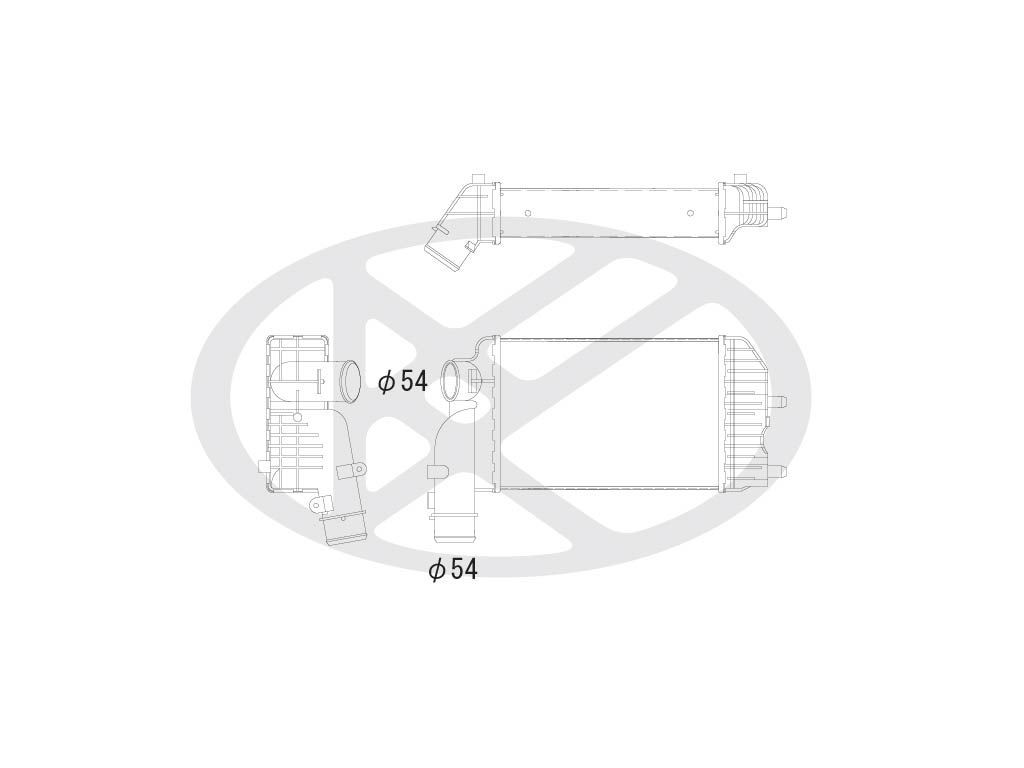 KOYORAD Ladeluftkühler IA470149 Ladeluftkühler KOYORAD Volkswagen BORA IA470149