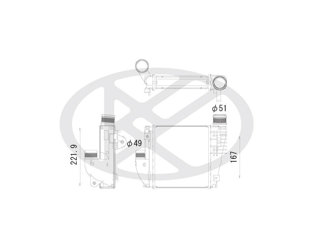 KOYORAD Intercooler IA470151 Radiador do ar de sobrealimentação KOYORAD Renault GRAND SCÉNIC IA470151