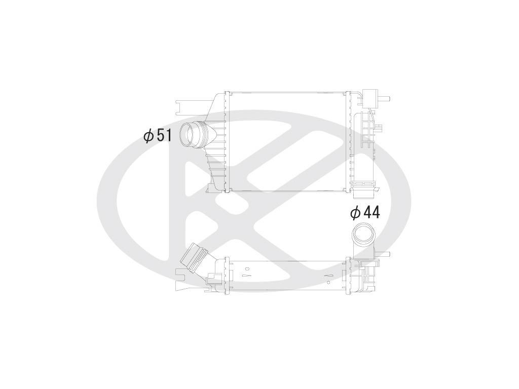 KOYORAD Ladeluftkühler IA490153 LLK KOYORAD Volkswagen BORA IA490153