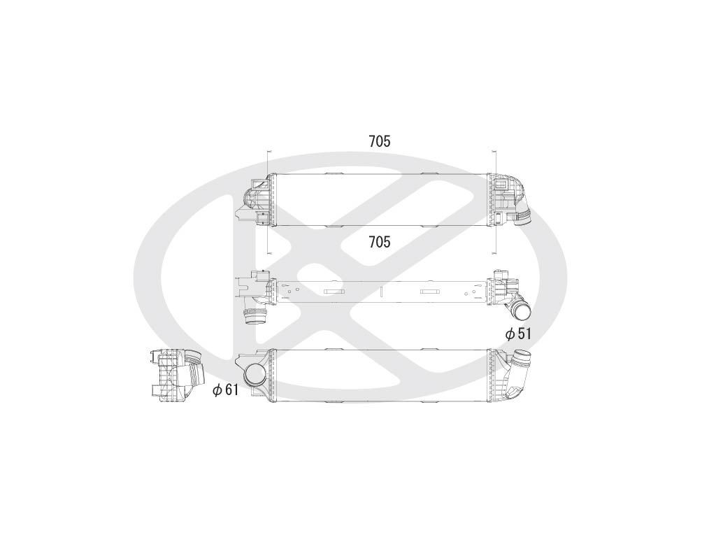 KOYORAD Ladeluftkühler IA490155 Intercooler KOYORAD BORA IA490155 günstig