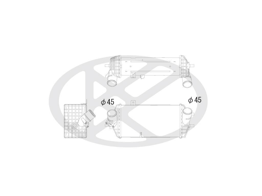 KOYORAD Intercooler IA810123 IA810123 Échangeur d'air Volkswagen TIGUAN KOYORAD