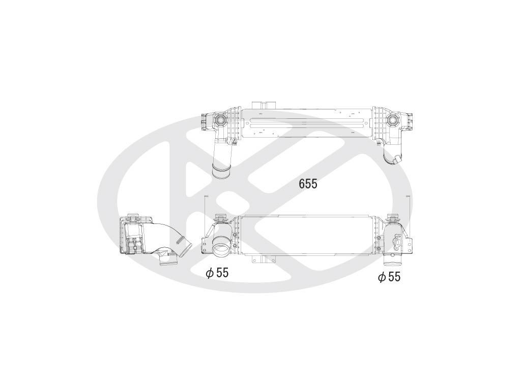 KOYORAD Ladeluftkühler IA820128 IA820128 Ladeluftkühler VW BORA KOYORAD kaufen