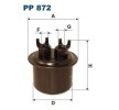 FILTRON | Filtro de combustível PP872 para HONDA CRX II Coupe (ED, EE) baratas online