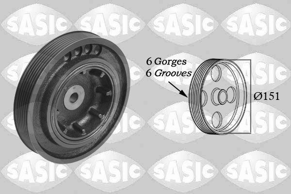 SASIC Polia, cambota 2154006 2154006 Polia da cambota SASIC VOLVO V40 Combi