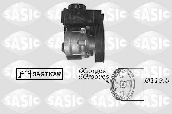 SASIC Servo čerpadlo 7070004 Čerpadlo posilňovača riadenia SASIC Citroën NEMO 7070004