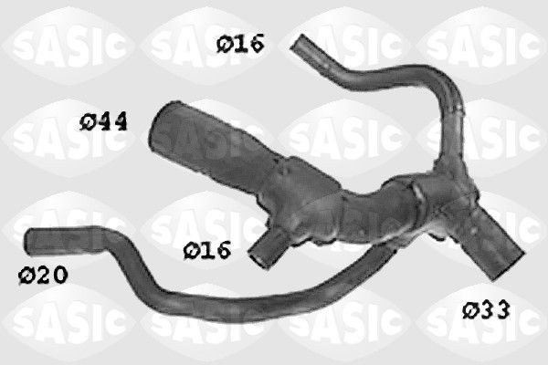 SASIC Radiatorslange SWH6653 SASIC SWH6653 Radiatorslange Ford Mondeo MK1 GBP originale pris