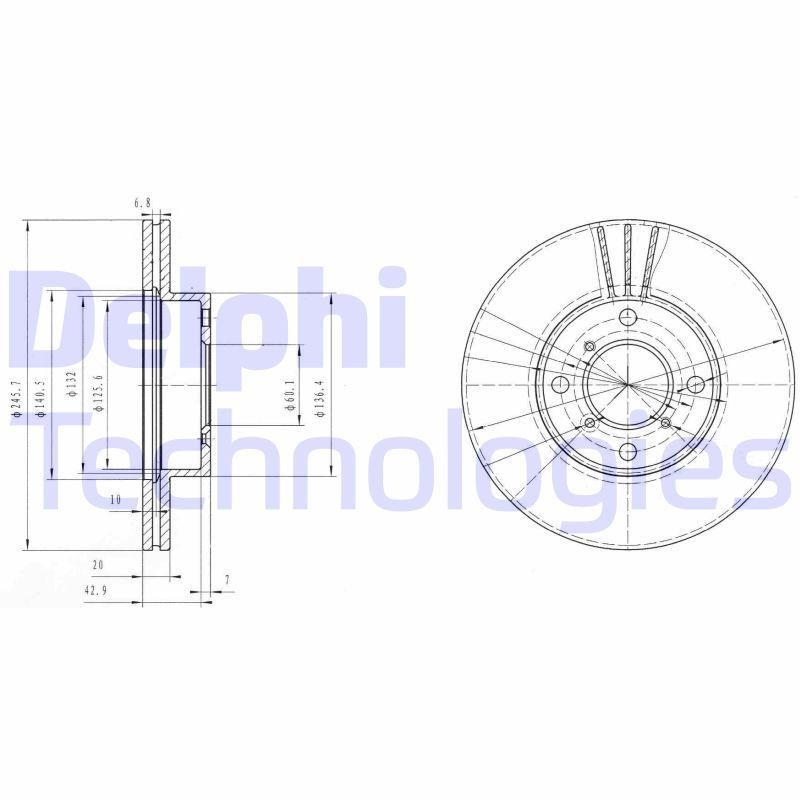DELPHI Bremseskive BG3341 DELPHI BG3341 Bremseskive SUZUKI Baleno I Stasjonsvogn (EG) 1.9 TD (SY419) 75 hk 1998