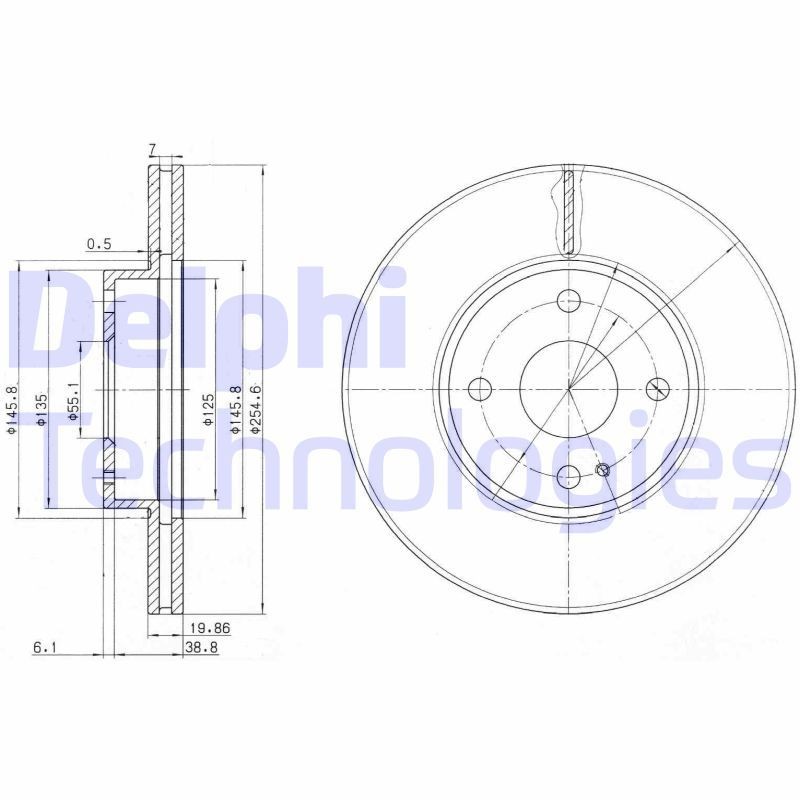 Brake disc DELPHI BG3393 DELPHI BG3393 Mazda MX-5 2000 Brake rotors price