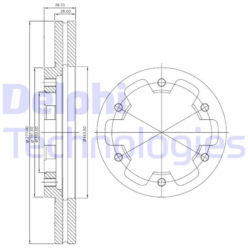 DELPHI Disque de frein BG3422 Disque de frein sport DELPHI FOCUS BG3422 pas cher