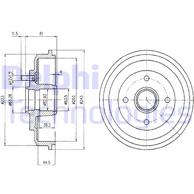 DELPHI Jarrurumpu BF402 DELPHI BF402 SAAB 9000 Hatchback jarrurumpu
