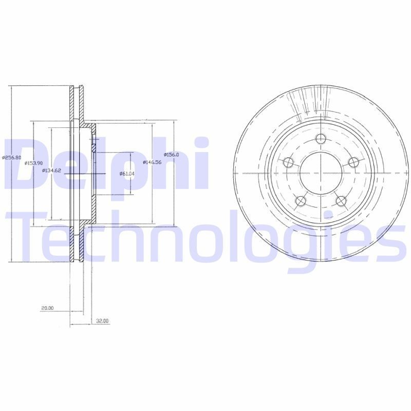 DELPHI Bremseskive BG3594 DELPHI BG3594 Sportsbremseskiver Neon Coupé originale pris