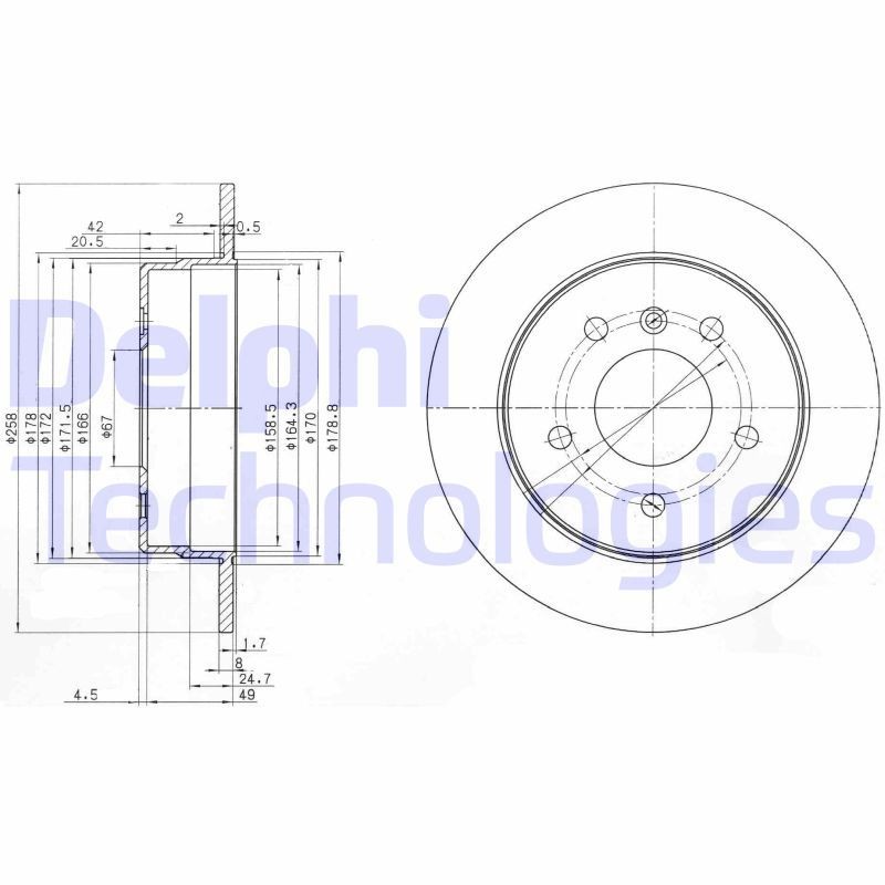DELPHI Disque de frein BG3710 Mercedes-Benz GLS Disque de frein sport DELPHI BG3710