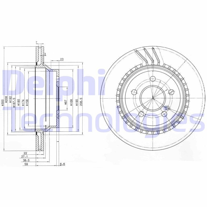 DELPHI Jarrulevy BG3758 BG3758 DELPHI Sport-jarrulevyt MERCEDES-BENZ GLC