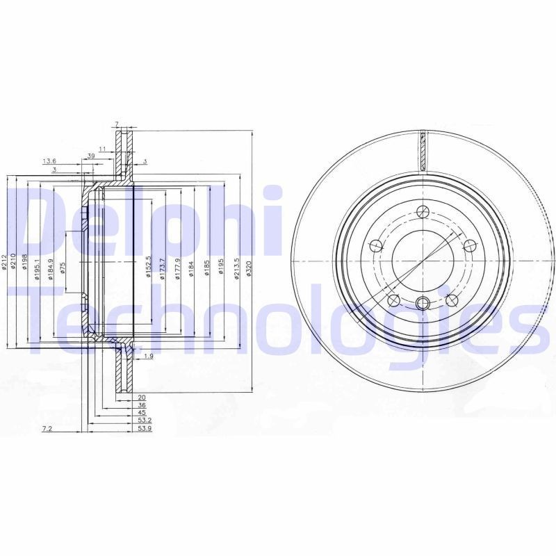 DELPHI Bremseskive BG3872 BG3872 Sportsbremseskiver CHEVROLET TAHOE DELPHI