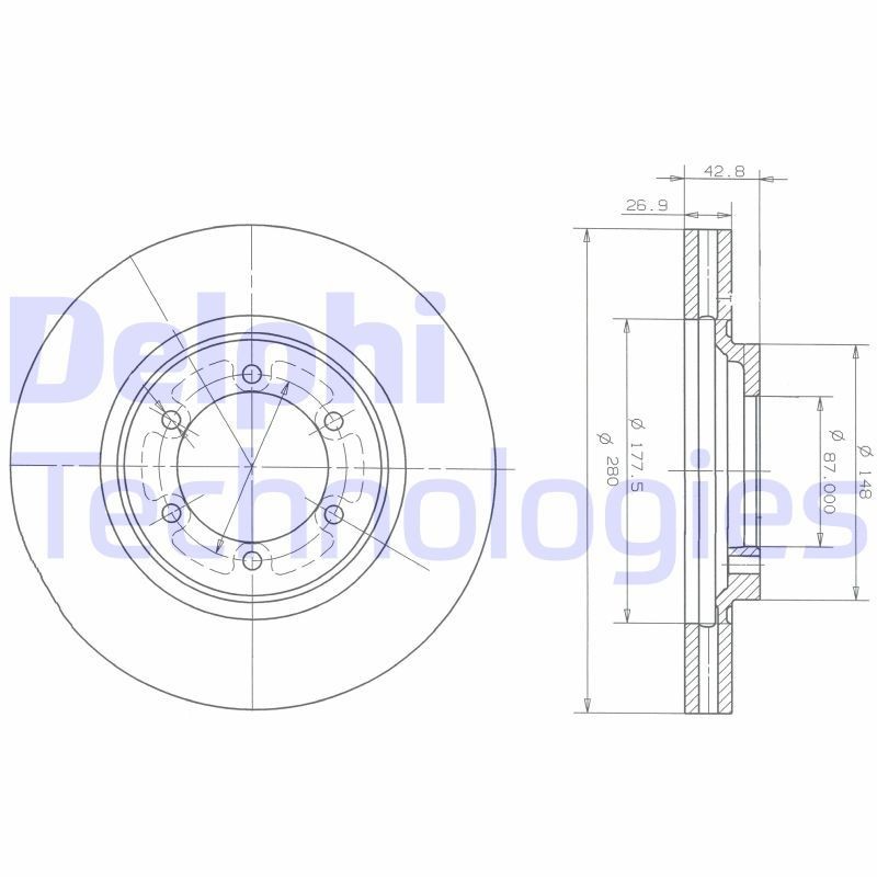 DELPHI Bremsscheibe BG3936 BG3936 DELPHI Terracan Box Body / SUV (HP) Bremsscheiben Preis