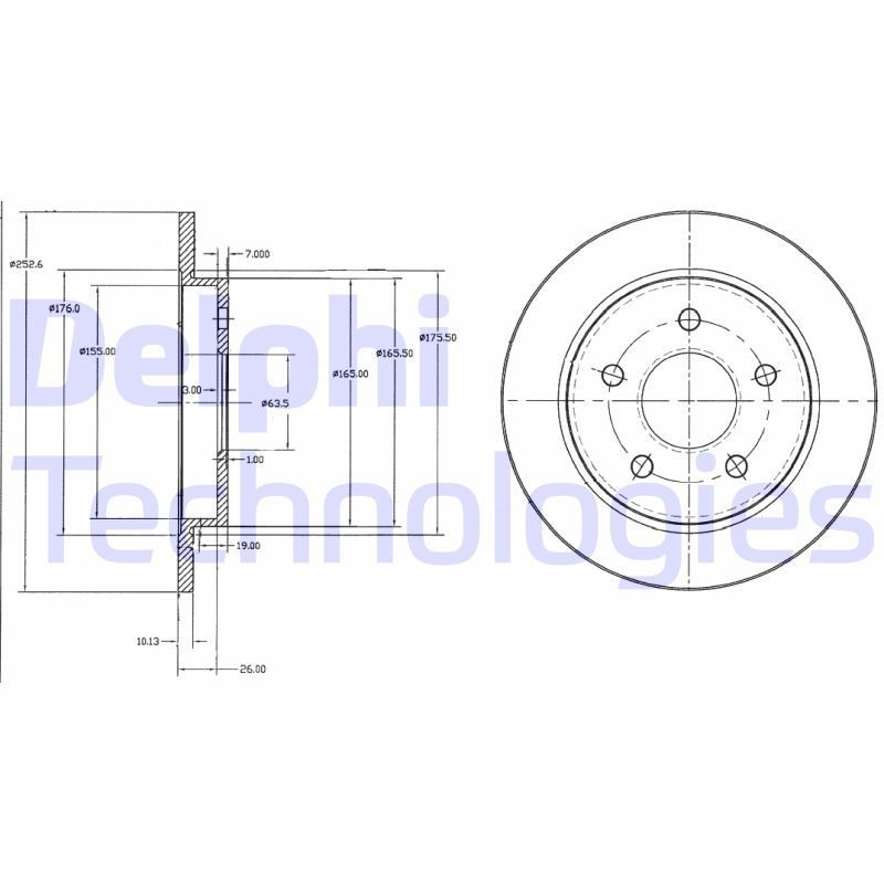 DELPHI Brzdový kotouč BG2332 DELPHI BG2332 originálne Športové brzdové kotúče Ford Granada GU cena