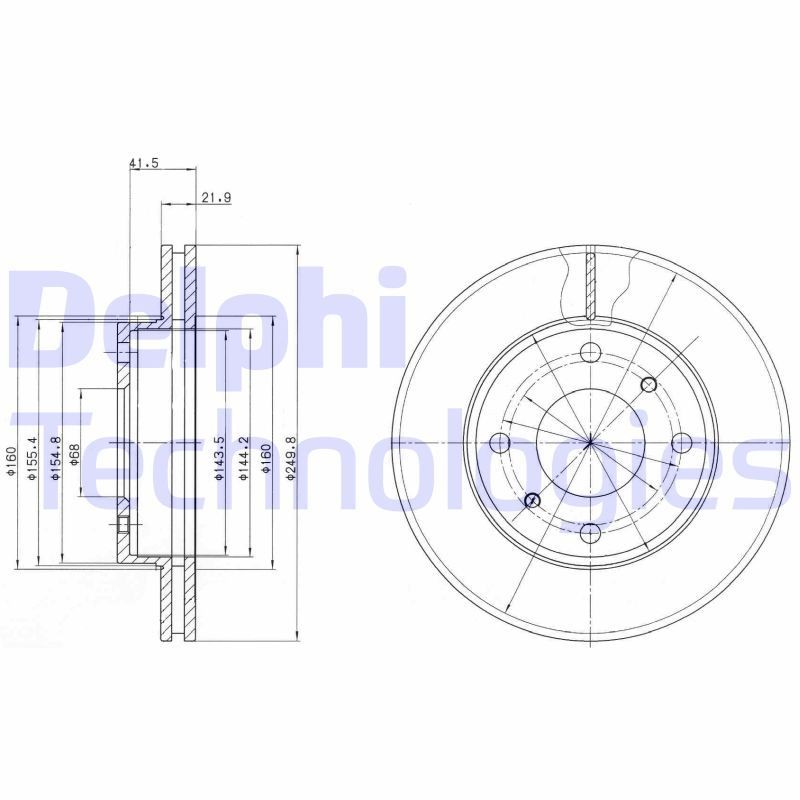 DELPHI Disco freno BG2395 DELPHI BG2395 Dischi freno sportivi Nissan Bluebird T72 originale prezzo